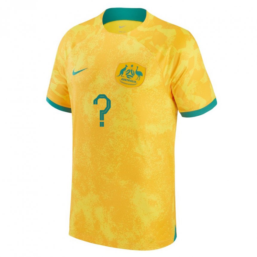 Niño Camiseta Australia Su Nombre #0 Dorado 1ª Equipación 22-24 La Camisa México