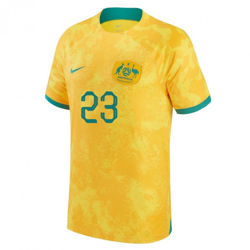 Niño Camiseta Australia Tom Rogic #23 Dorado 1ª Equipación 22-24 La Camisa México