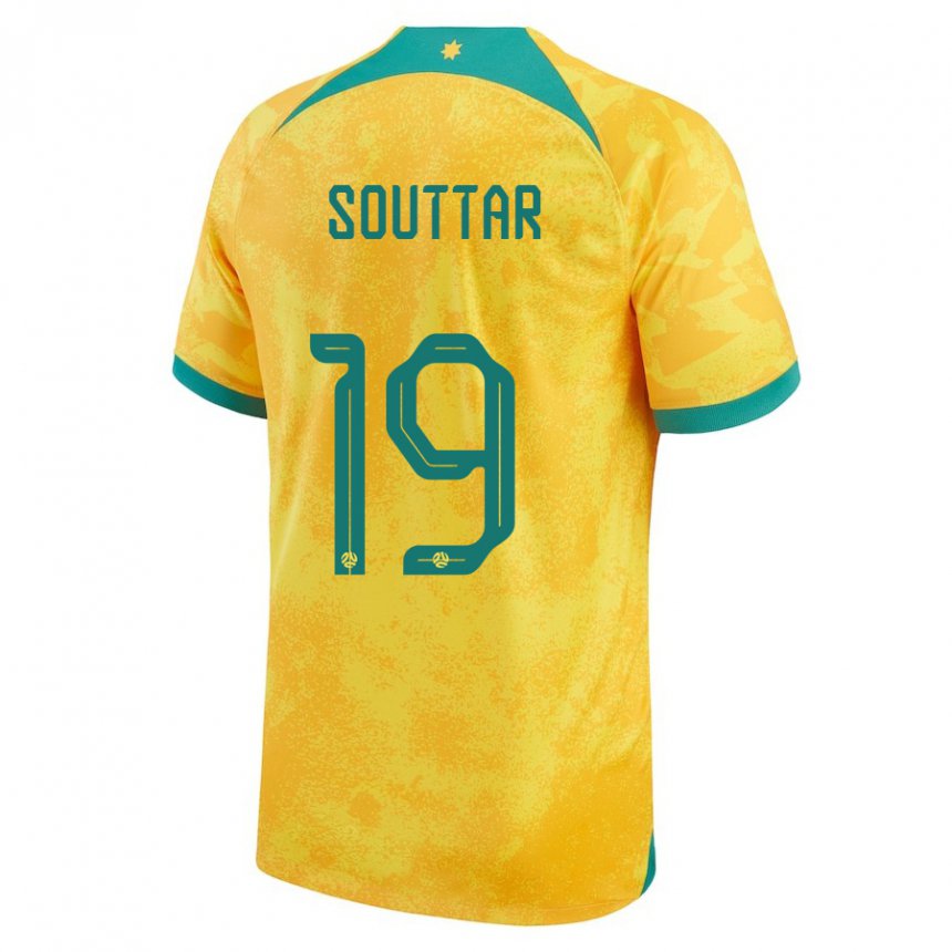 Niño Camiseta Australia Harry Souttar #19 Dorado 1ª Equipación 22-24 La Camisa México