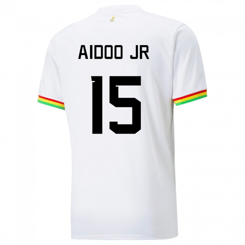Niño Camiseta Ghana Joseph Aidoo #15 Blanco 1ª Equipación 22-24 La Camisa México