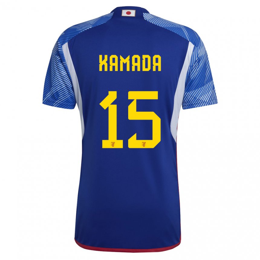 Niño Camiseta Japón Daichi Kamada #15 Azul Real 1ª Equipación 22-24 La Camisa México