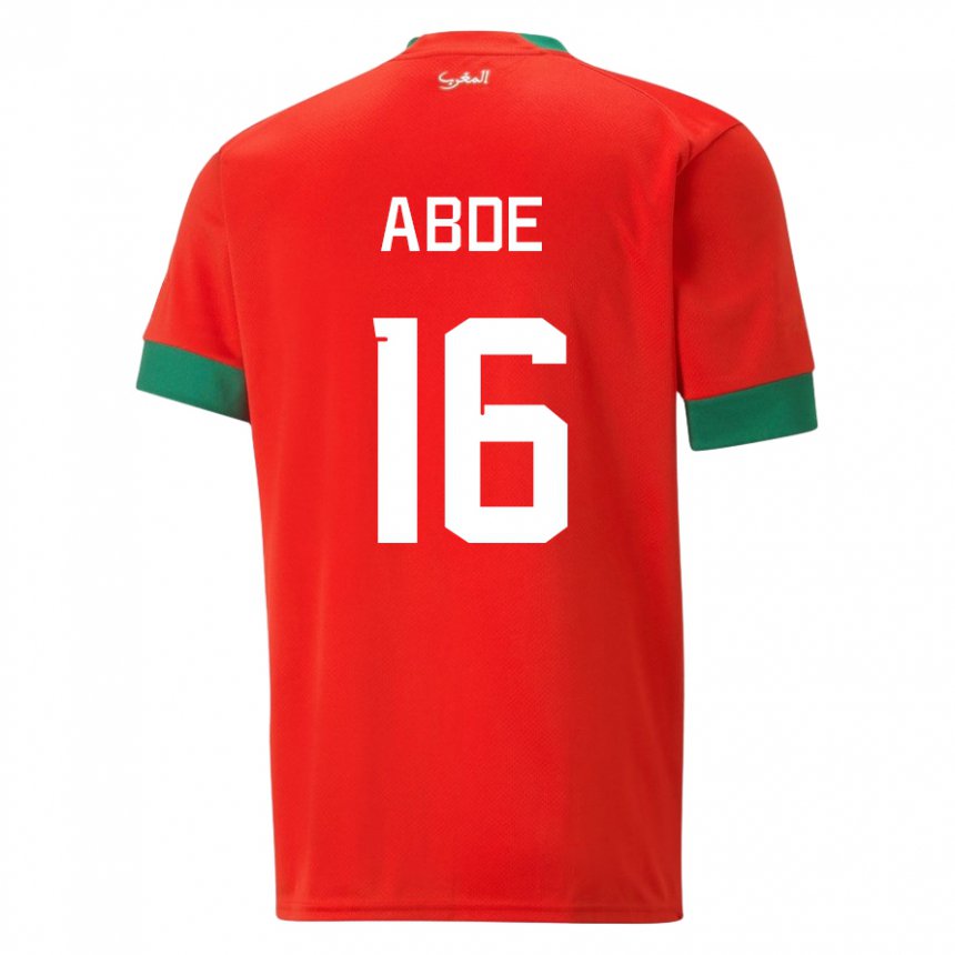 Niño Camiseta Marruecos Ez Abde #16 Rojo 1ª Equipación 22-24 La Camisa México