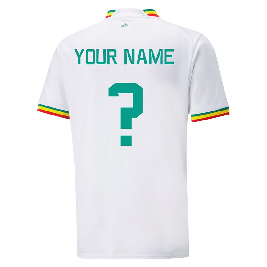Niño Camiseta Senegal Su Nombre #0 Blanco 1ª Equipación 22-24 La Camisa México