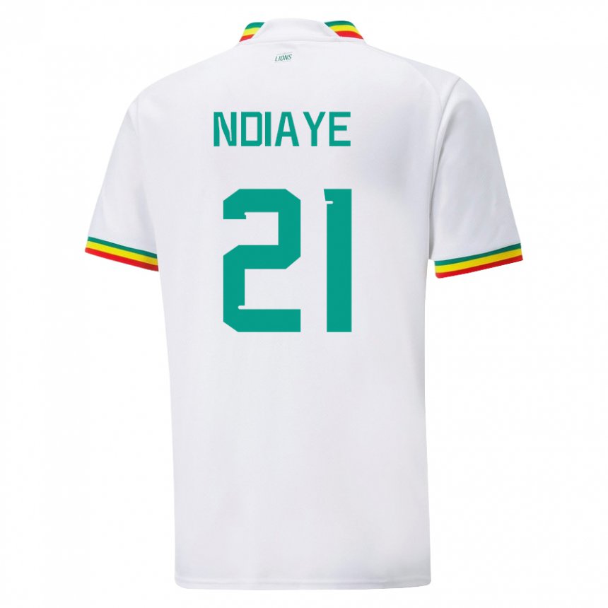 Niño Camiseta Senegal Iliman Ndiaye #21 Blanco 1ª Equipación 22-24 La Camisa México