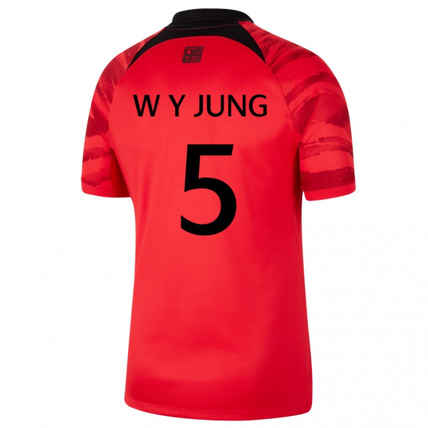 Niño Camiseta Corea Del Sur Woo-young Jung #5 Rojo Volver 1ª Equipación 22-24 La Camisa México