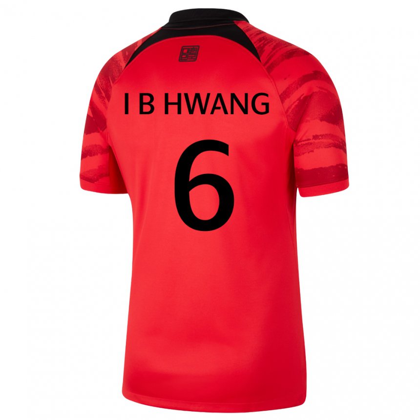 Niño Camiseta Corea Del Sur In-beom Hwang #6 Rojo Volver 1ª Equipación 22-24 La Camisa México
