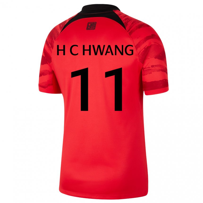 Niño Camiseta Corea Del Sur Hee-chan Hwang #11 Rojo Volver 1ª Equipación 22-24 La Camisa México