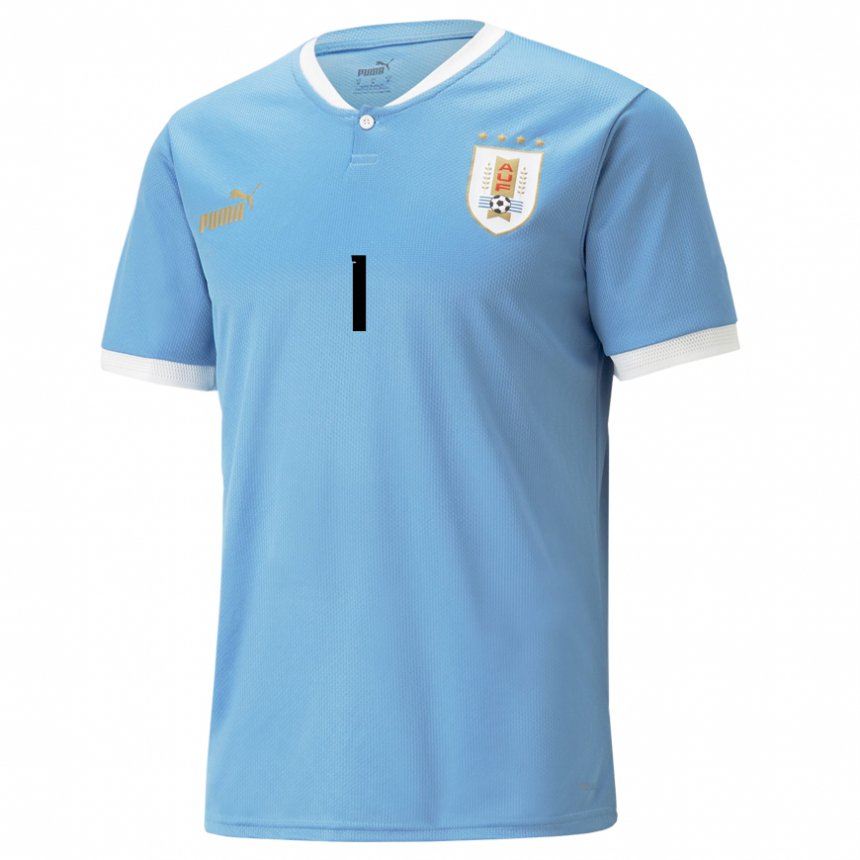 Niño Camiseta Uruguay Fernando Muslera #1 Azul 1ª Equipación 22-24 La Camisa México