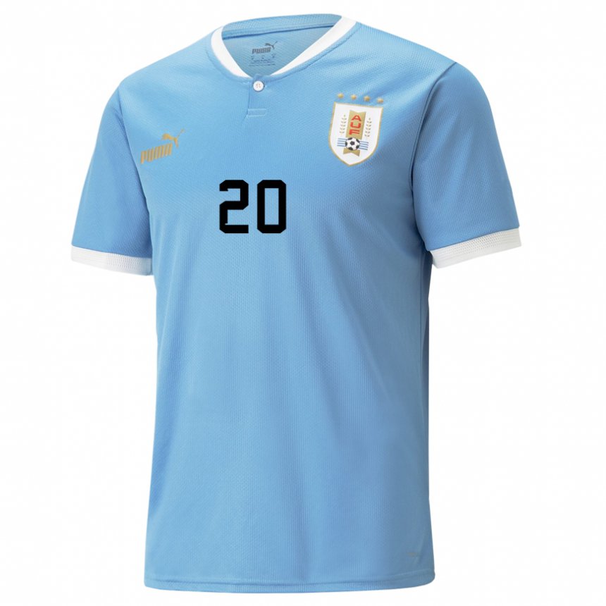 Niño Camiseta Uruguay Diego Rossi #20 Azul 1ª Equipación 22-24 La Camisa México