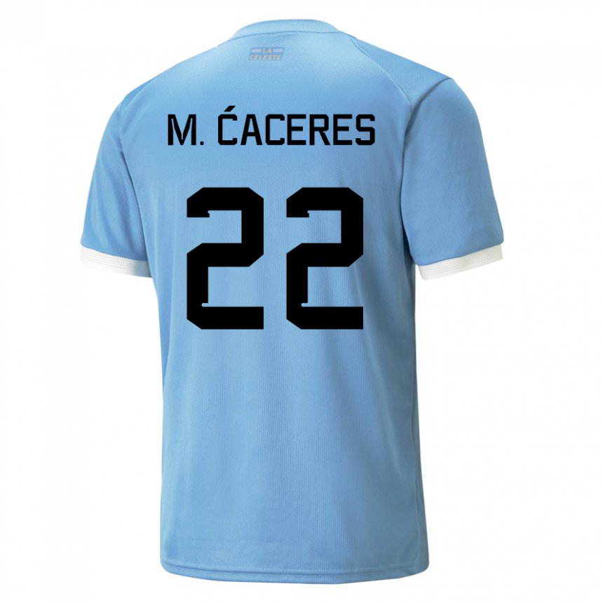 Niño Camiseta Uruguay Martin Caceres #22 Azul 1ª Equipación 22-24 La Camisa México