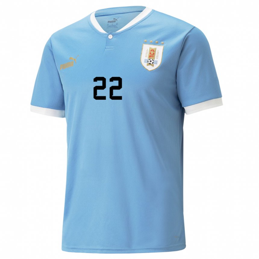 Niño Camiseta Uruguay Martin Caceres #22 Azul 1ª Equipación 22-24 La Camisa México