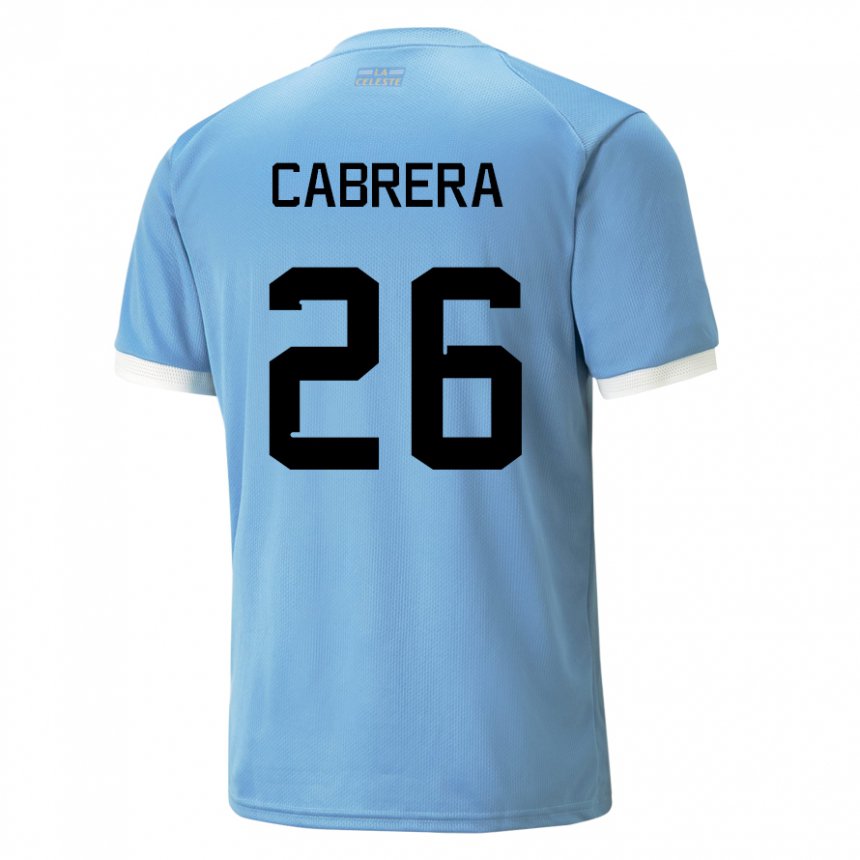 Niño Camiseta Uruguay Leandro Cabrera #26 Azul 1ª Equipación 22-24 La Camisa México