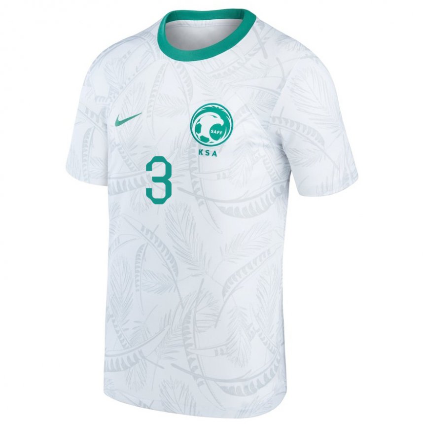 Niño Camiseta Arabia Saudita Abdullah Madu #3 Blanco 1ª Equipación 22-24 La Camisa México