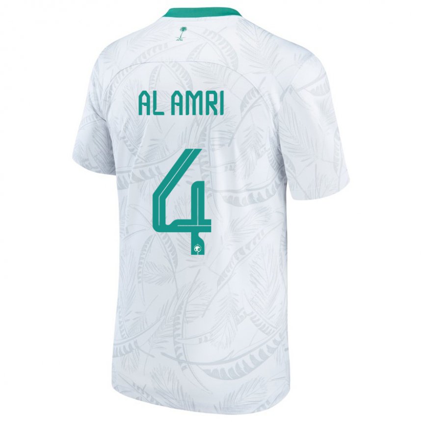 Niño Camiseta Arabia Saudita Abdulelah Al Amri #4 Blanco 1ª Equipación 22-24 La Camisa México