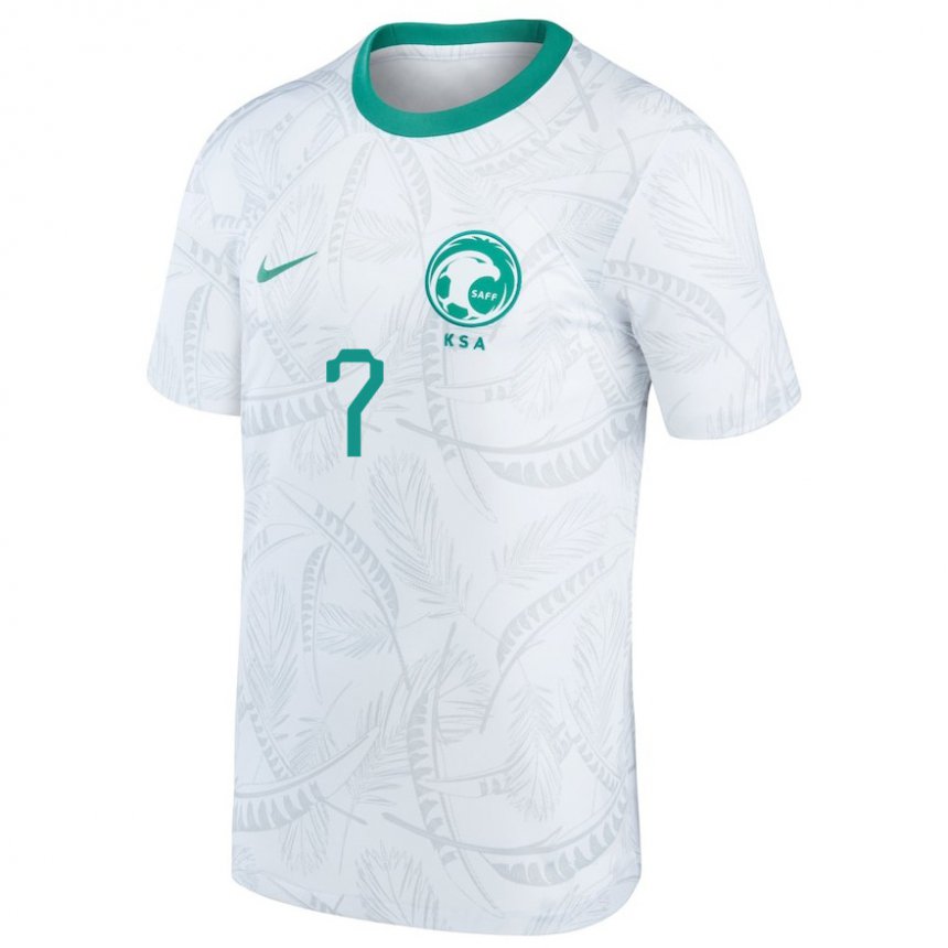 Niño Camiseta Arabia Saudita Salman Al Faraj #7 Blanco 1ª Equipación 22-24 La Camisa México