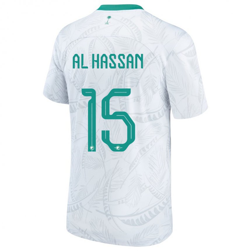 Niño Camiseta Arabia Saudita Ali Al Hassan #15 Blanco 1ª Equipación 22-24 La Camisa México