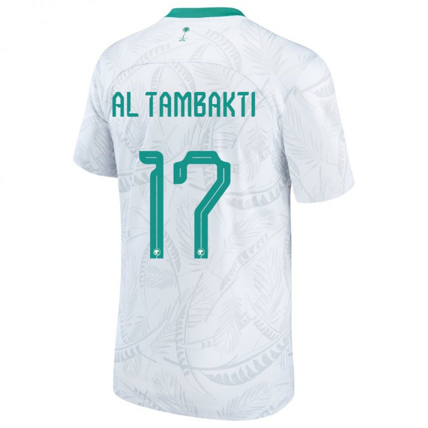 Niño Camiseta Arabia Saudita Hassan Al Tambakti #17 Blanco 1ª Equipación 22-24 La Camisa México