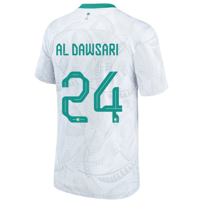 Niño Camiseta Arabia Saudita Nasser Al Dawsari #24 Blanco 1ª Equipación 22-24 La Camisa México