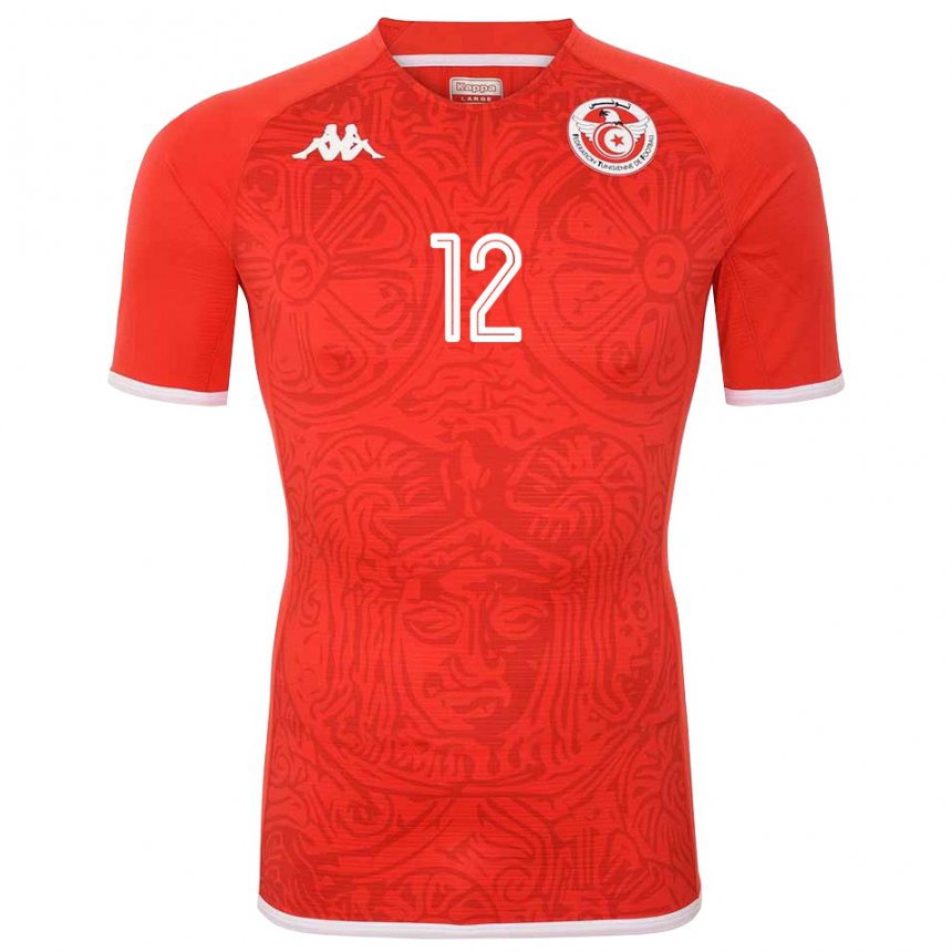 Niño Camiseta Túnez Ali Maaloul #12 Rojo 1ª Equipación 22-24 La Camisa México