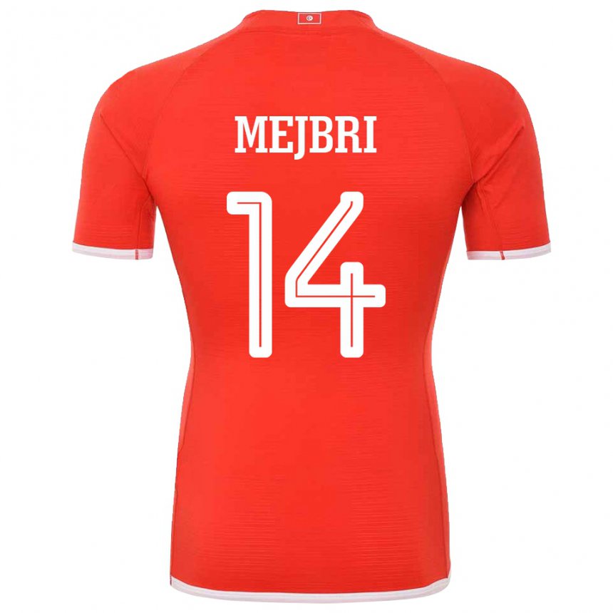 Niño Camiseta Túnez Hannibal Mejbri #14 Rojo 1ª Equipación 22-24 La Camisa México