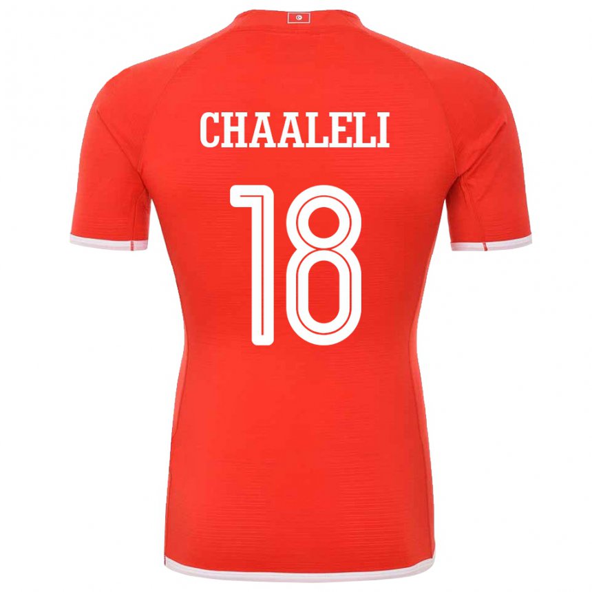 Niño Camiseta Túnez Ghaliene Chaaleli #18 Rojo 1ª Equipación 22-24 La Camisa México