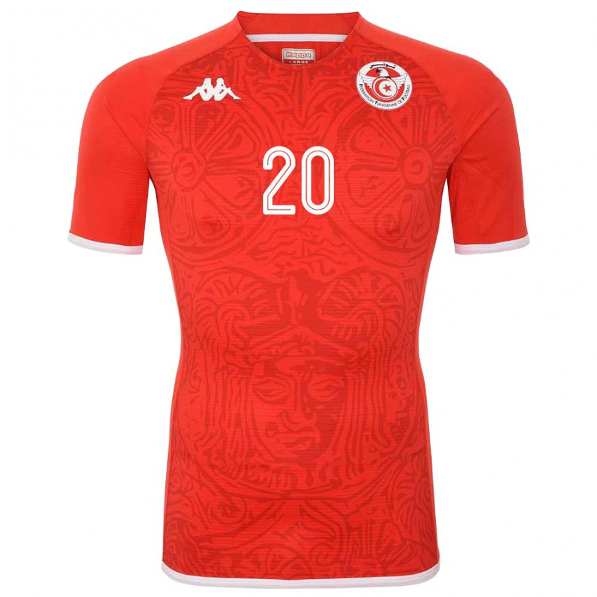 Niño Camiseta Túnez Mohamed Drager #20 Rojo 1ª Equipación 22-24 La Camisa México