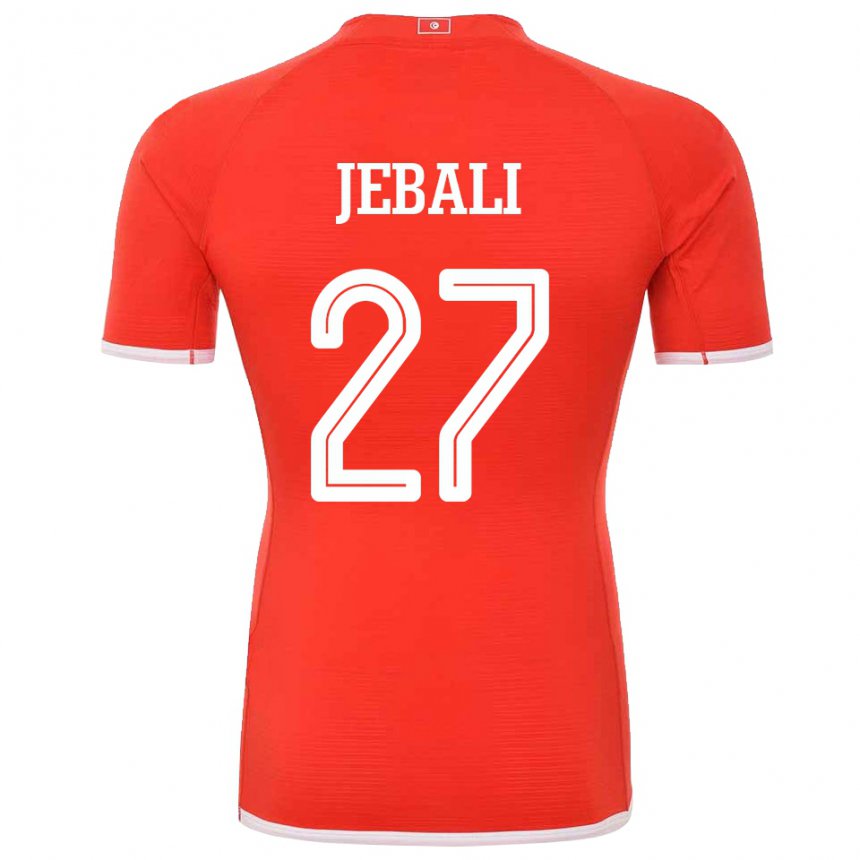 Niño Camiseta Túnez Issam Jebali #27 Rojo 1ª Equipación 22-24 La Camisa México