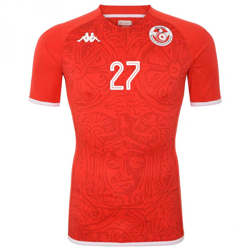 Niño Camiseta Túnez Issam Jebali #27 Rojo 1ª Equipación 22-24 La Camisa México