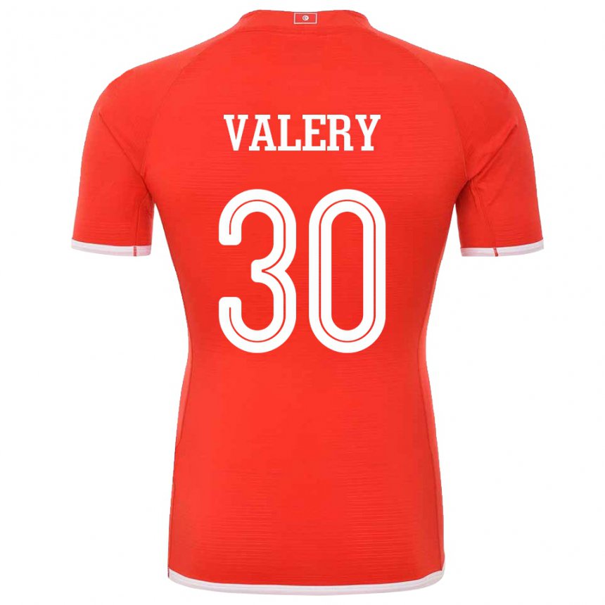 Niño Camiseta Túnez Yann Valery #30 Rojo 1ª Equipación 22-24 La Camisa México