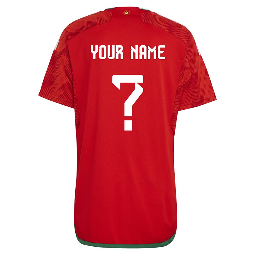 Niño Camiseta Gales Su Nombre #0 Rojo 1ª Equipación 22-24 La Camisa México