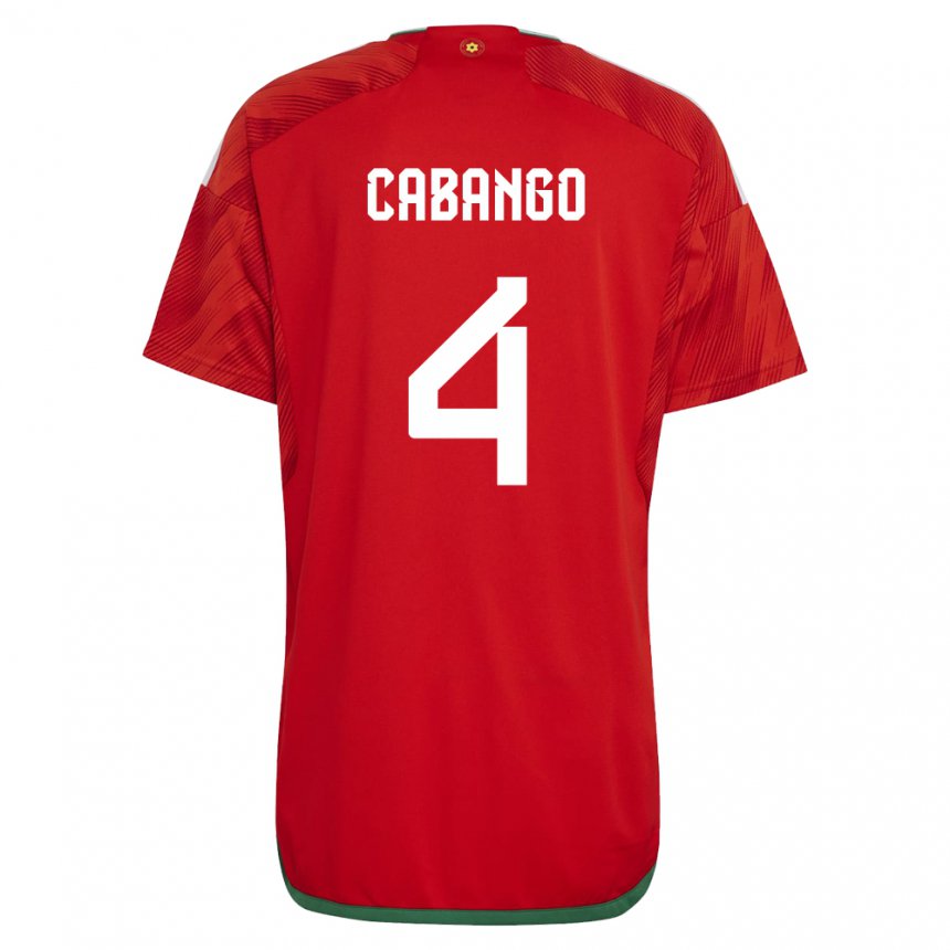 Niño Camiseta Gales Ben Cabango #4 Rojo 1ª Equipación 22-24 La Camisa México