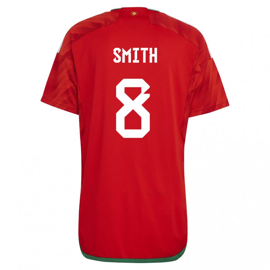 Niño Camiseta Gales Matt Smith #8 Rojo 1ª Equipación 22-24 La Camisa México