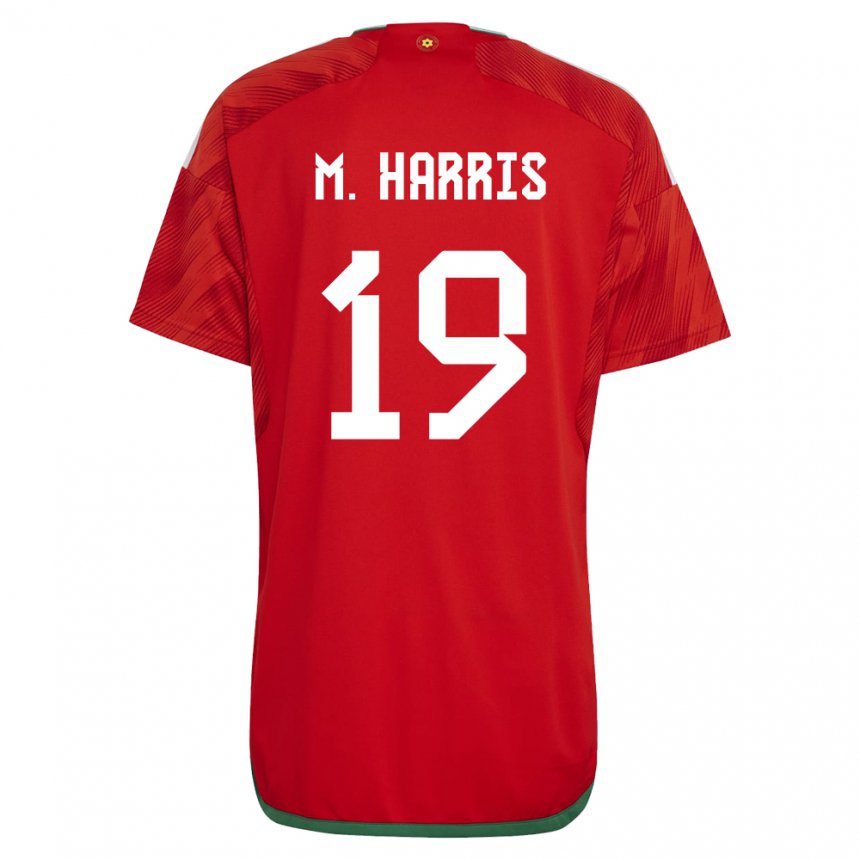 Niño Camiseta Gales Mark Harris #19 Rojo 1ª Equipación 22-24 La Camisa México