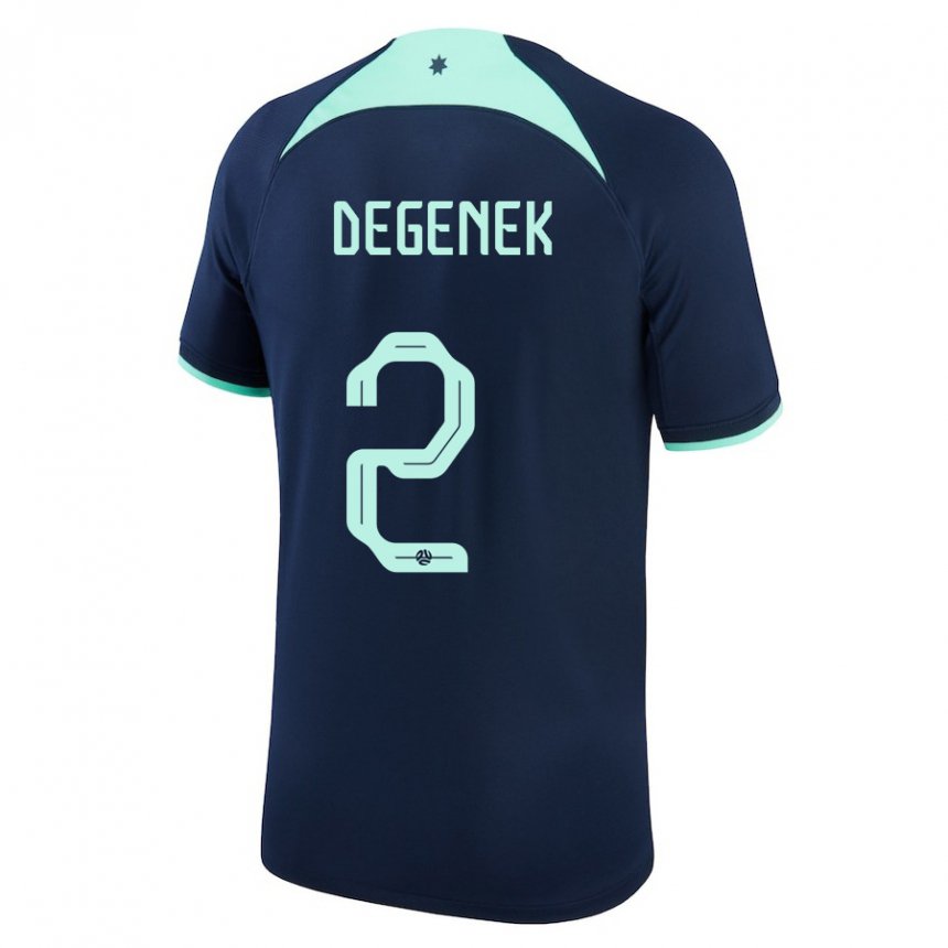 Niño Camiseta Australia Milos Degenek #2 Azul Oscuro 2ª Equipación 22-24 La Camisa México