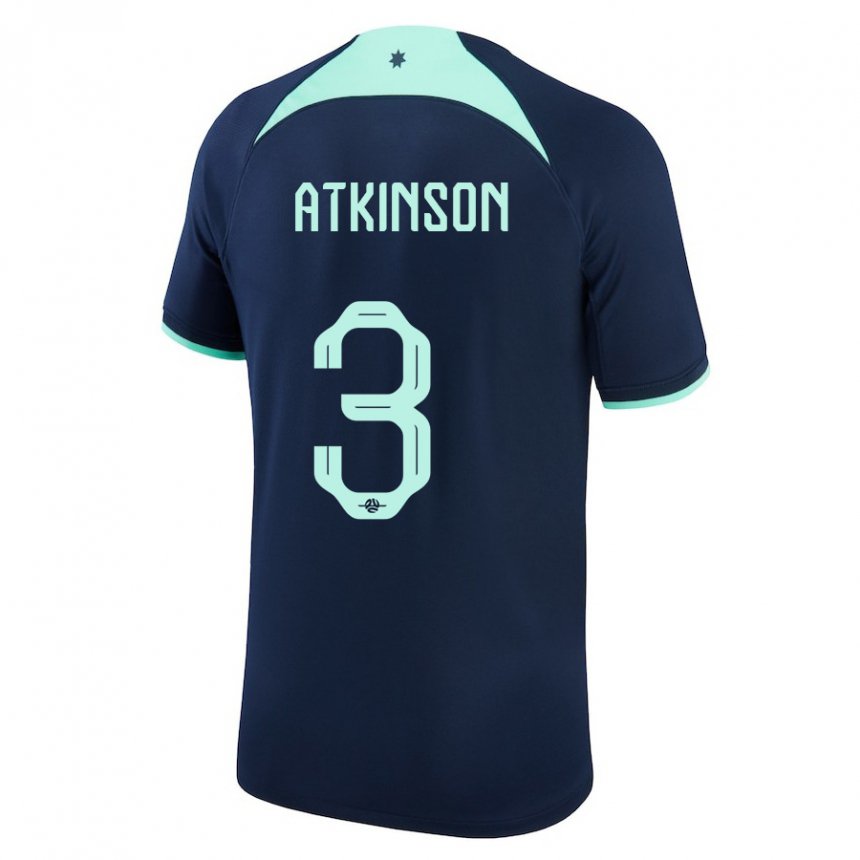 Niño Camiseta Australia Nathaniel Atkinson #3 Azul Oscuro 2ª Equipación 22-24 La Camisa México