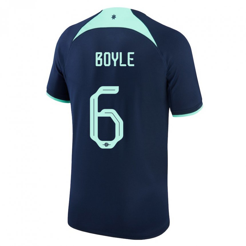 Niño Camiseta Australia Martin Boyle #6 Azul Oscuro 2ª Equipación 22-24 La Camisa México