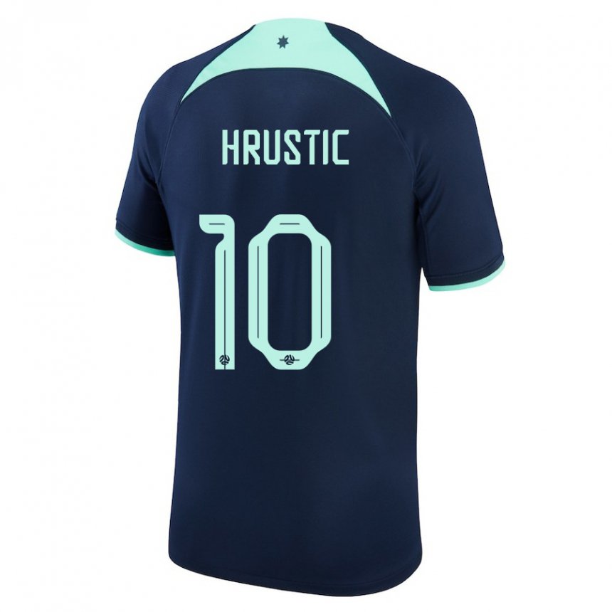 Niño Camiseta Australia Ajdin Hrustic #10 Azul Oscuro 2ª Equipación 22-24 La Camisa México