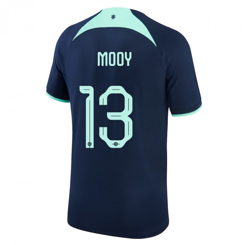 Niño Camiseta Australia Aaron Mooy #13 Azul Oscuro 2ª Equipación 22-24 La Camisa México