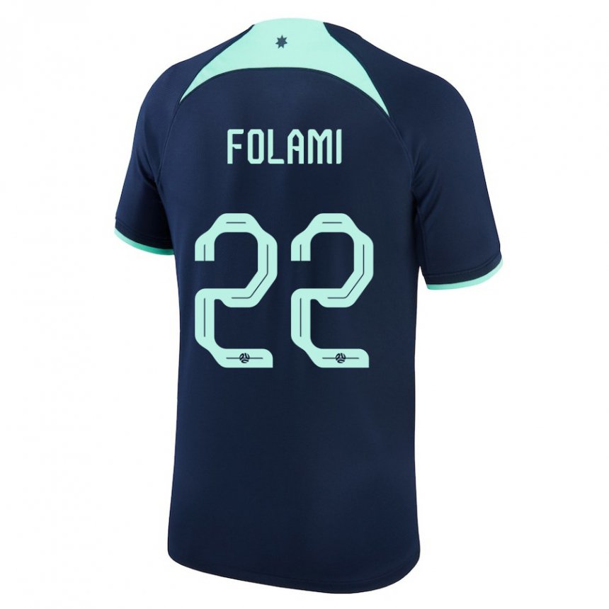 Niño Camiseta Australia Ben Folami #22 Azul Oscuro 2ª Equipación 22-24 La Camisa México