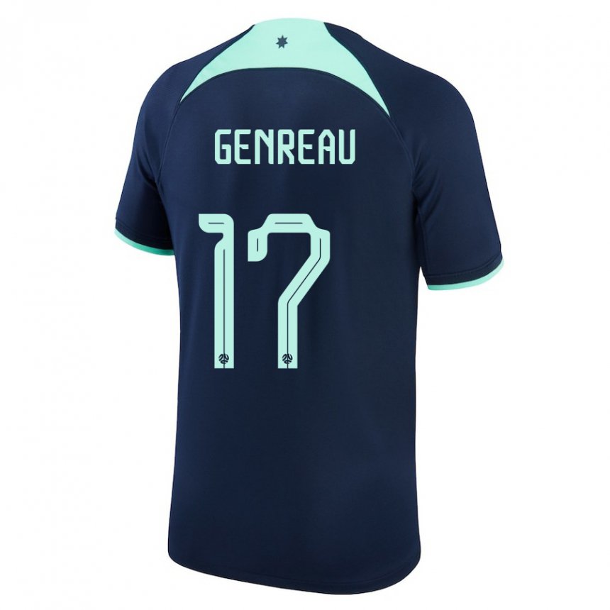 Niño Camiseta Australia Denis Genreau #17 Azul Oscuro 2ª Equipación 22-24 La Camisa México