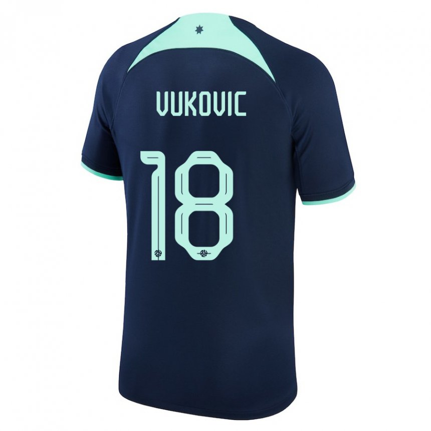 Niño Camiseta Australia Danny Vukovic #18 Azul Oscuro 2ª Equipación 22-24 La Camisa México