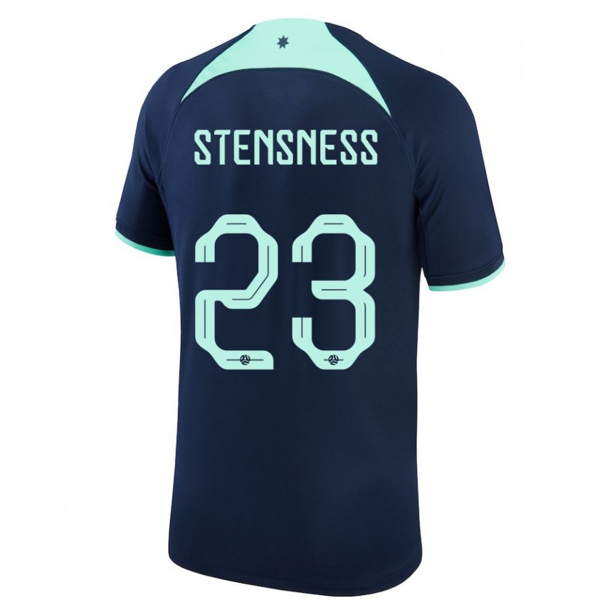 Niño Camiseta Australia Gianni Stensness #23 Azul Oscuro 2ª Equipación 22-24 La Camisa México