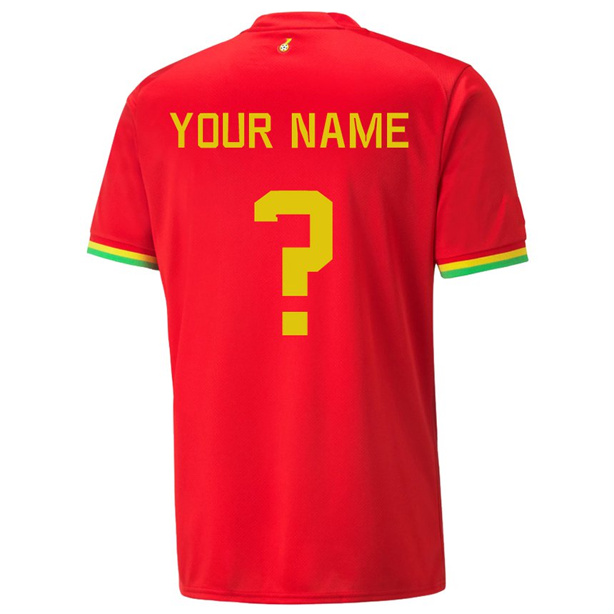 Niño Camiseta Ghana Su Nombre #0 Rojo 2ª Equipación 22-24 La Camisa México