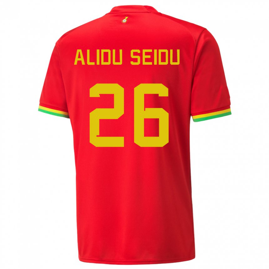 Niño Camiseta Ghana Alidu Seidu #26 Rojo 2ª Equipación 22-24 La Camisa México