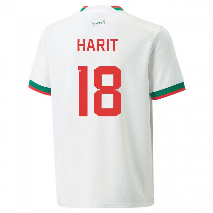 Niño Camiseta Marruecos Amine Harit #18 Blanco 2ª Equipación 22-24 La Camisa México