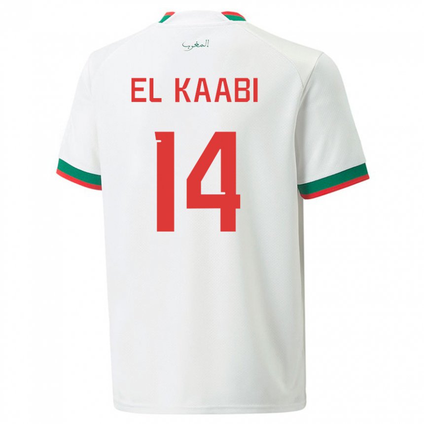 Niño Camiseta Marruecos Ayoub El Kaabi #14 Blanco 2ª Equipación 22-24 La Camisa México