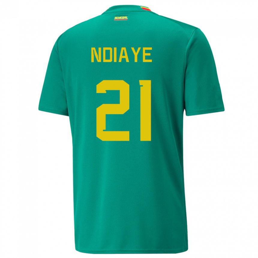 Niño Camiseta Senegal Iliman Ndiaye #21 Verde 2ª Equipación 22-24 La Camisa México