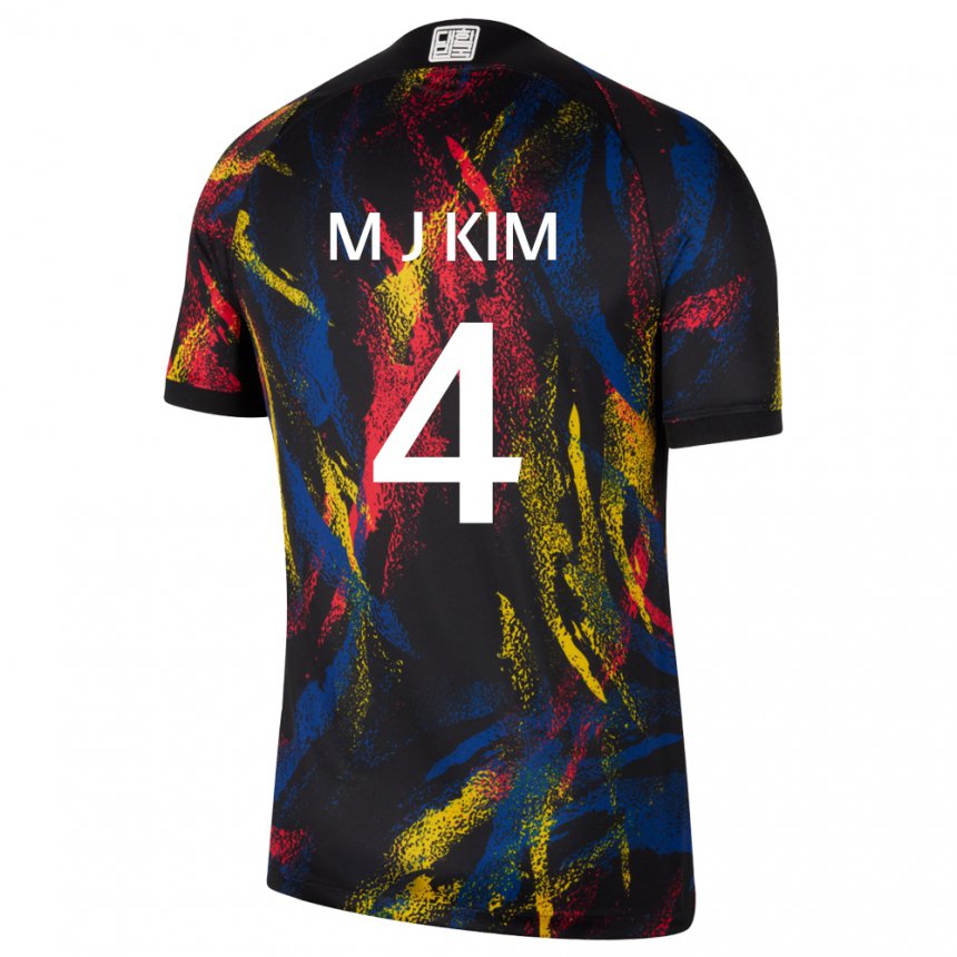 Niño Camiseta Corea Del Sur Min-jae Kim #4 Multicolores 2ª Equipación 22-24 La Camisa México
