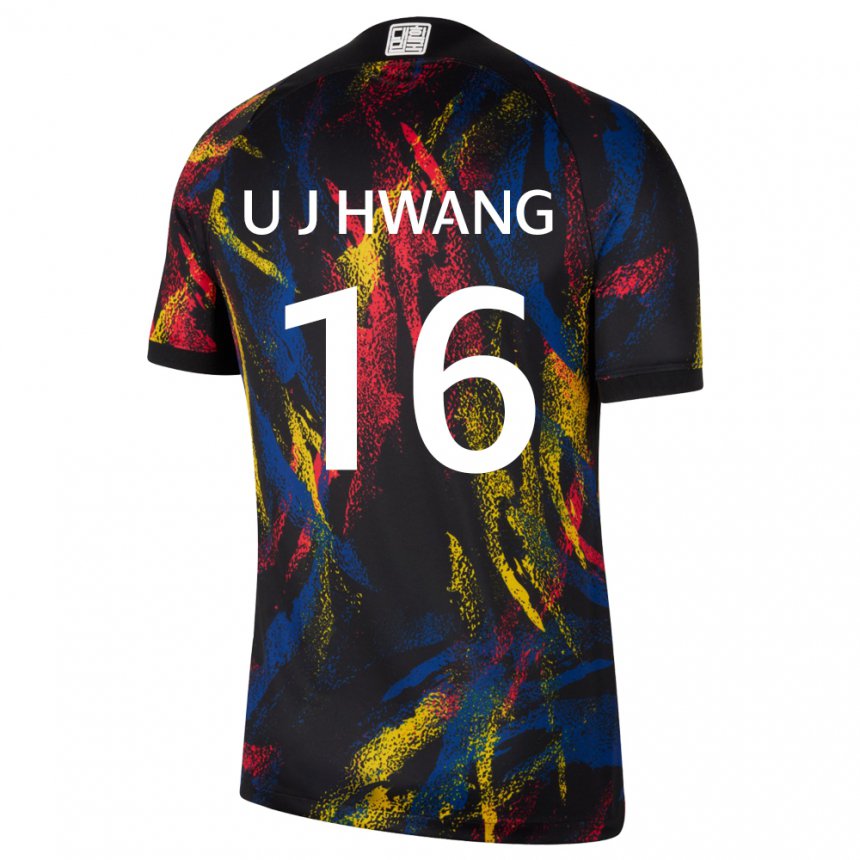 Niño Camiseta Corea Del Sur Ui-jo Hwang #16 Multicolores 2ª Equipación 22-24 La Camisa México