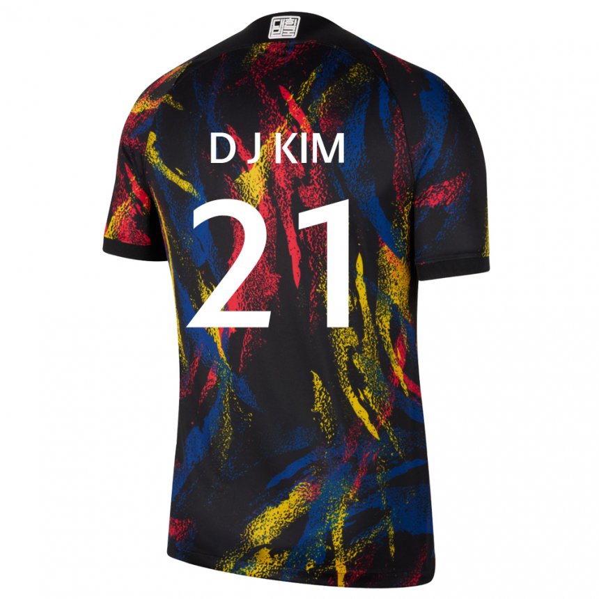 Niño Camiseta Corea Del Sur Dong-jun Kim #21 Multicolores 2ª Equipación 22-24 La Camisa México